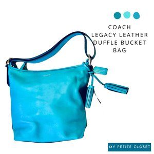 Coach Legacy Leather Duffle Shoulder 19889 Bag Crossbody Convertible Bag Blue